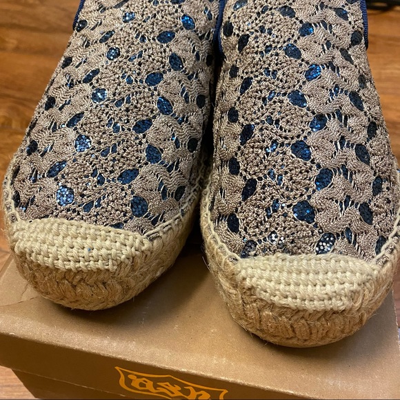 ASH XEM Espadrilles Gold & Blue - Picture 7 of 13